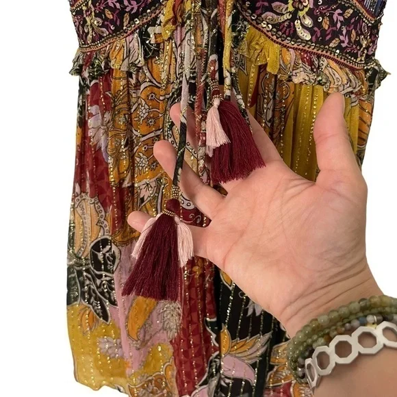 GUC Verb by Anthropologie Tunic/dress, beads, sequins, multicolour, size XSmall - Picture 5 of 17